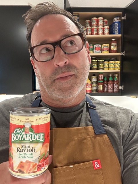 Chef Alexis Hernandez with Chef Boyardee Ravioli