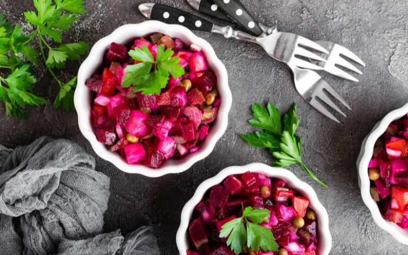 The beet salad was salted right. The acid was right too. It still felt flat. What it needed was not more correction. It needed something to push against.
