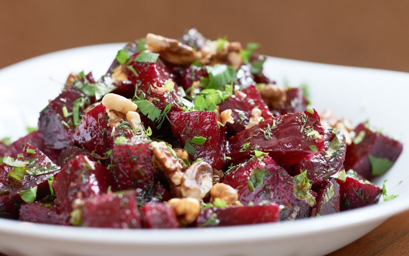 Beet Salad with Walnuts for that nice contrast and texture 