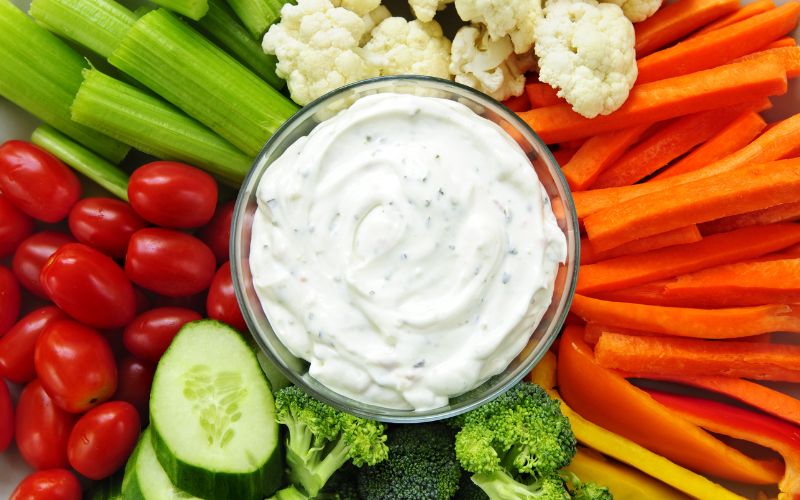 Fresh Vegetable crudite platter