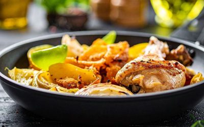 Braised chicken