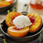 Grilled Peaches with ice cream
