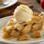 Apple pie with ice cream