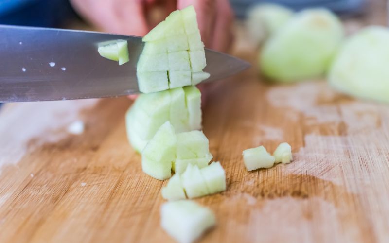 chopped granny smith apple