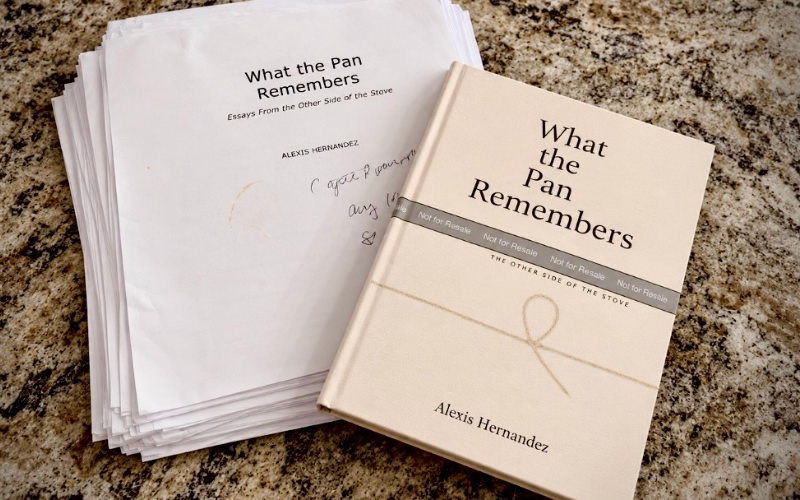 New book of essays by Chef Alexis Hernandez - What the pan remembers